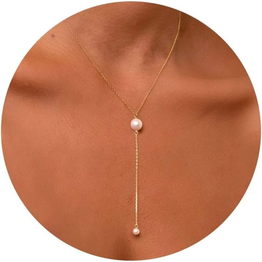 ⚡DAINTY Pearl Necklace for Women 14K Gold-plated/White Gold-plated Dainty